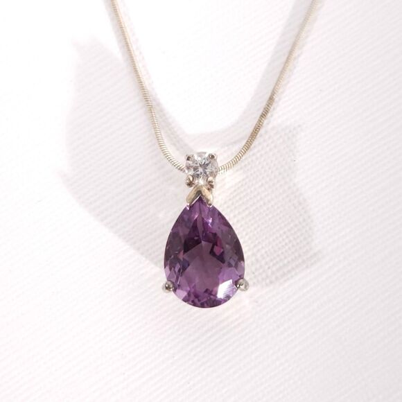 Amethyst Pendant Necklace Pre-Loved - Picture 2 of 10